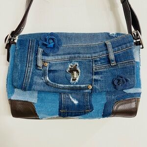 One of a Kind Coach Bag- Upcycled Denim Shoulder Bag